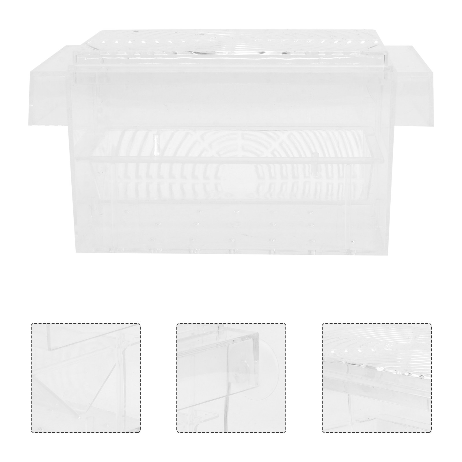 Aquarium Fish Tank - 水槽用隔離箱1個。稚魚の育成用、透明な孵化ケース。水槽用インキュベーター、水槽用アクセサリー。