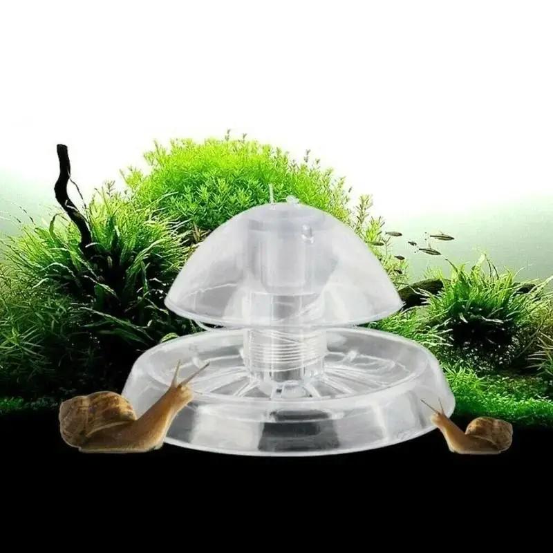 Fish Aquarium Home - 2026年新発売 6/8CM 透明プラスチック製カタツムリ捕獲器 水槽害虫駆除ボックス 魚タンク 水草タンク清掃除去ツール用品