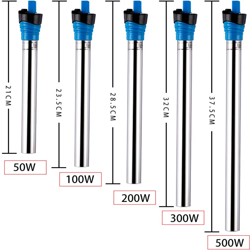 Fish Tank Heater - 水中水族館ヒーター,水槽,ステンレス鋼,サーモスタット,加熱ロッド,省エネ,50w,100w,200w,300w,500w