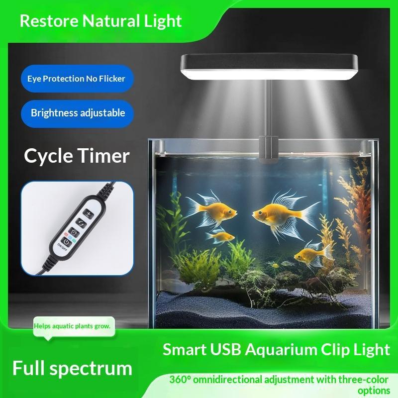 LED防水水槽ライト 360度調整可能角度 タイマー付きサイ - Aquarium Light のレビューと価格