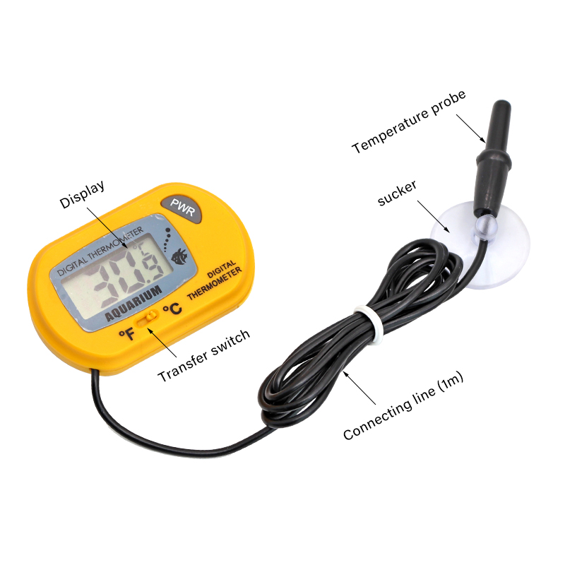 水槽温度計 LCD デジタル水槽温度計 水槽温度検出器 魚警 - Fish Tank Heater のレビューと価格