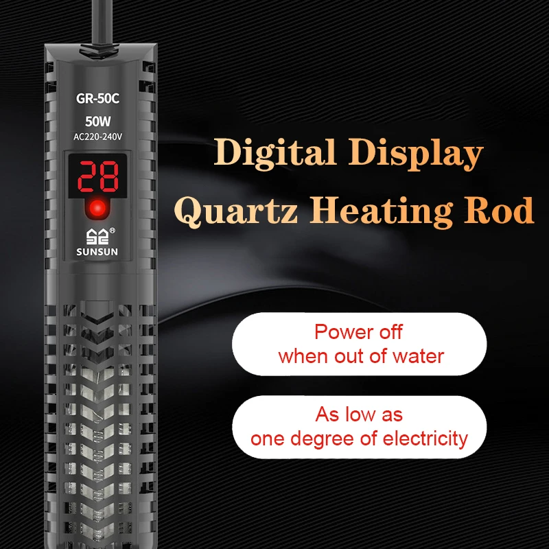 水槽用潜水ヒーター 魚タンク用クォーツガラス LCDディスプ - Fish Tank Heater のレビューと価格