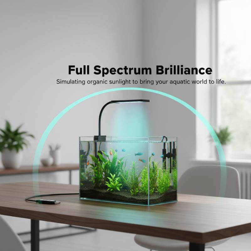 USB水槽クリップライトフレキシブルネックフルスペクトルLE - Aquarium Light のレビューと価格