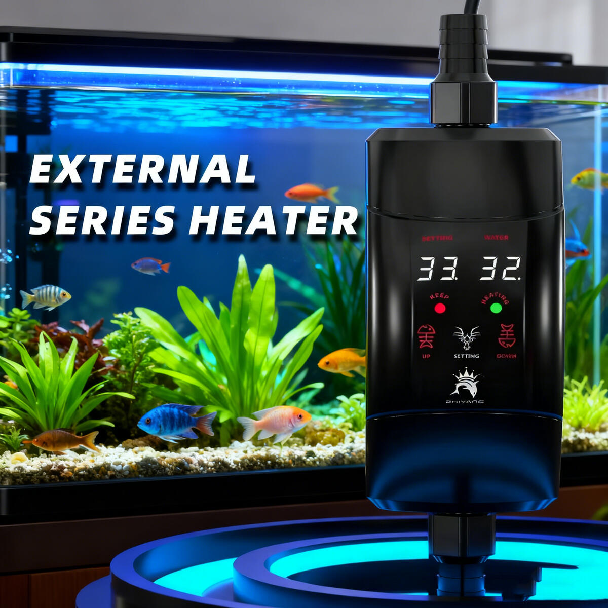 水族館水槽用外部加熱ロッド、調整可能な温度、外部ヒーター、自 - Fish Tank Heater のレビューと価格