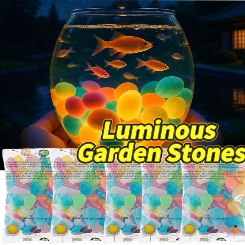 100～1000個の夜光石、暗闇で光るガーデンペブル、歩道、 - Fish Tank Gravel のレビューと価格