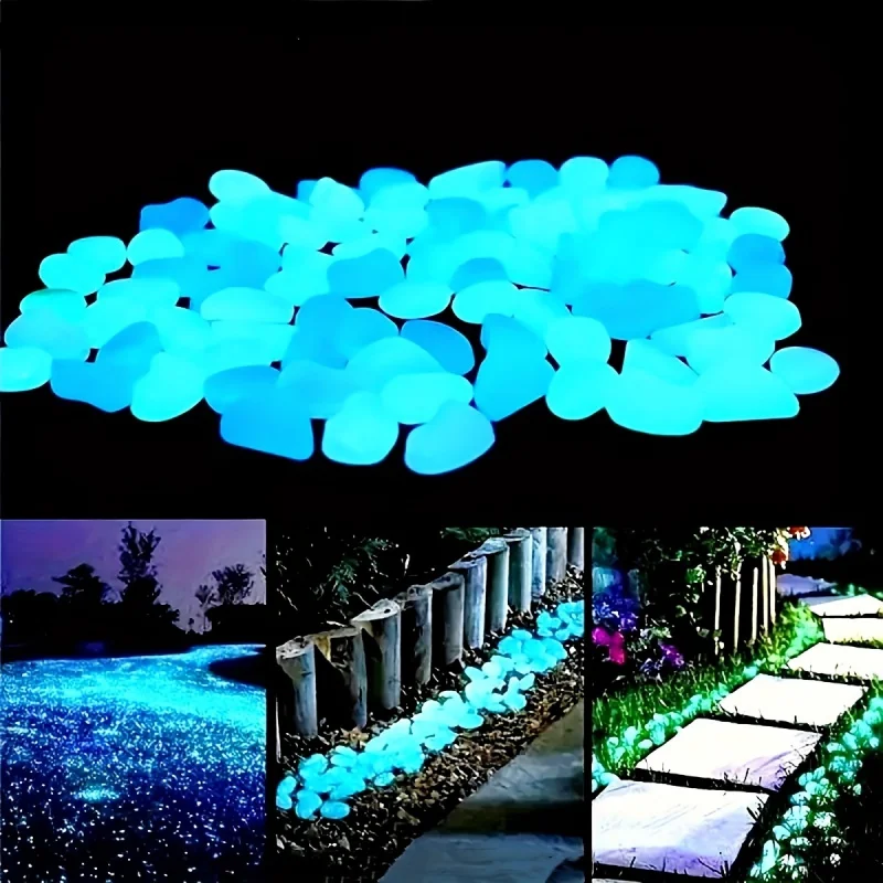 発光小石ナイトライトストーン水族館造園装飾品100個ガーデン - Aquarium Light のレビューと価格